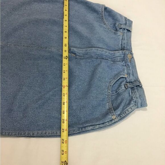 Jean Denim Maxi Skirt No Excuses Femme Fatale Button Down Maxi Skirt Size 13/14 - Picture 12 of 13